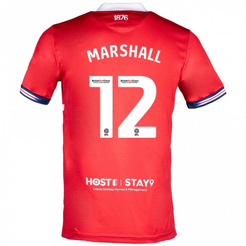 Heren Eve Marshall #12 Rood Thuisshirt Thuistenue 2023/24 T-Shirt België
