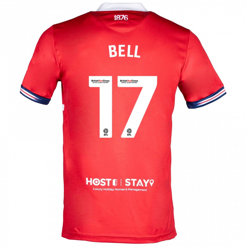 Heren Millie Bell #17 Rood Thuisshirt Thuistenue 2023/24 T-Shirt België