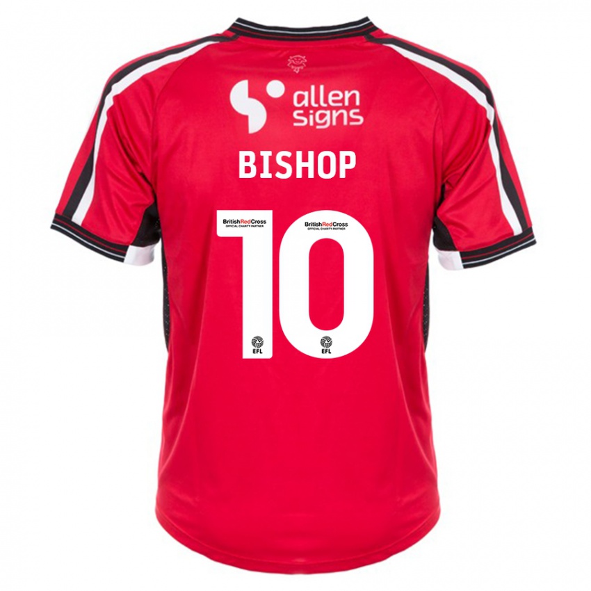 Heren Teddy Bishop #10 Rood Thuisshirt Thuistenue 2023/24 T-Shirt België