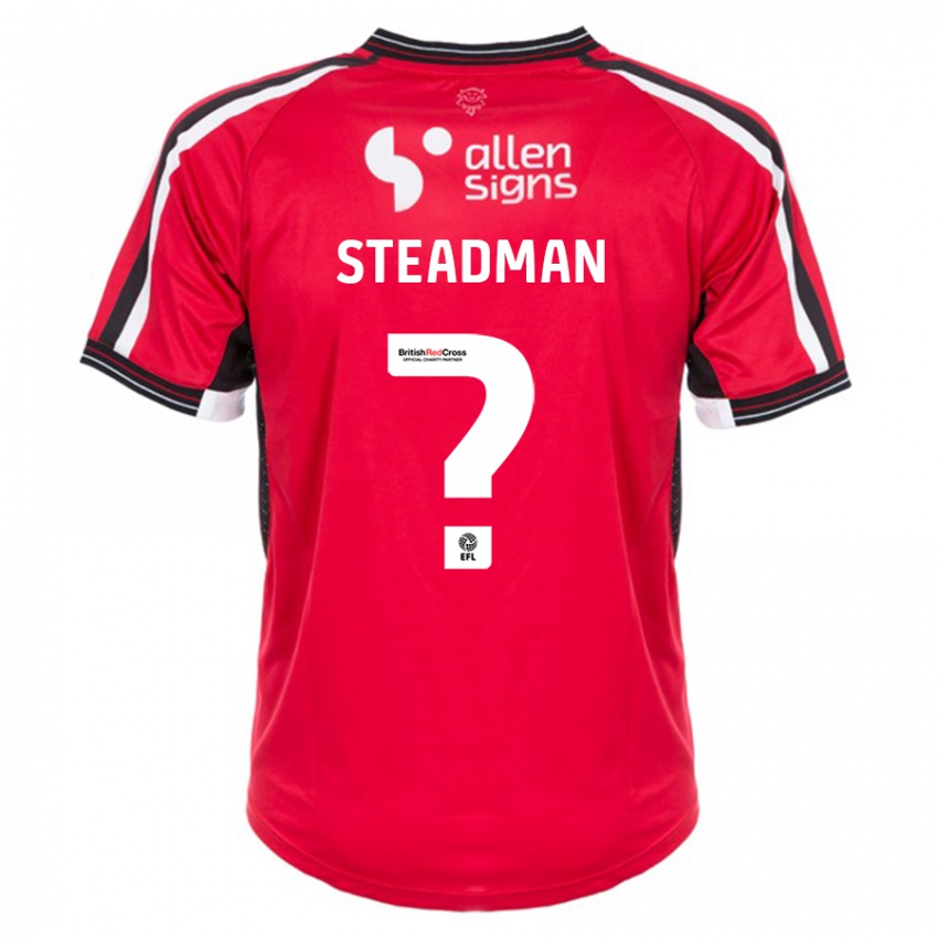 Heren Jodie Steadman #0 Rood Thuisshirt Thuistenue 2023/24 T-Shirt België