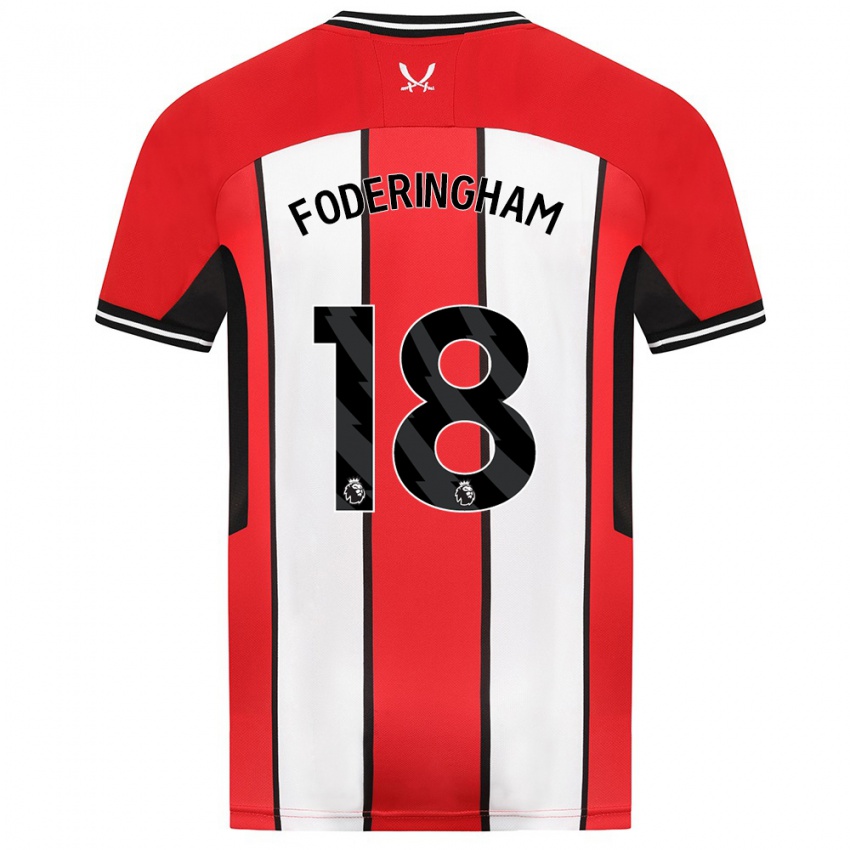 Heren Wes Foderingham #18 Rood Thuisshirt Thuistenue 2023/24 T-Shirt België