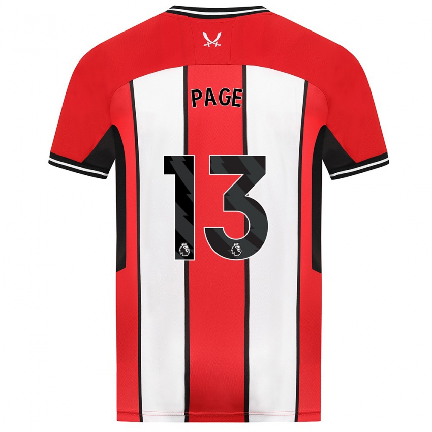 Heren Olivia Jane Page #13 Rood Thuisshirt Thuistenue 2023/24 T-Shirt België