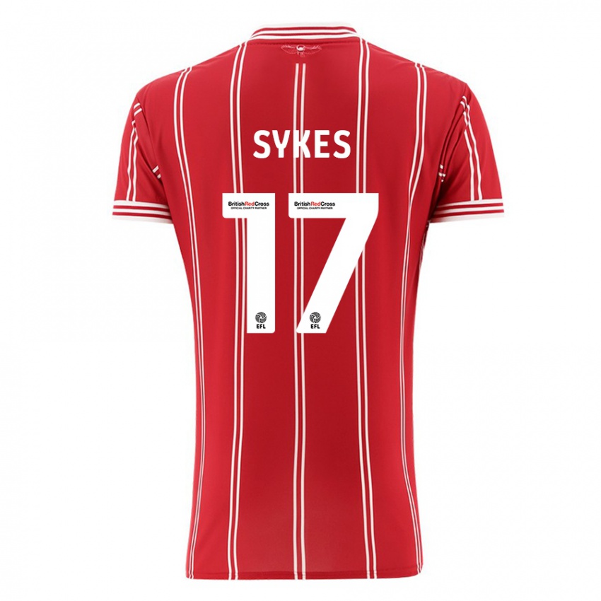 Herren Mark Sykes #17 Rot Heimtrikot Trikot 2023/24 T-Shirt Belgien