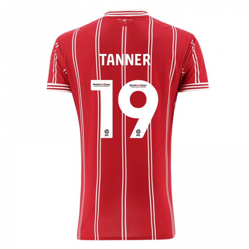 Herren George Tanner #19 Rot Heimtrikot Trikot 2023/24 T-Shirt Belgien