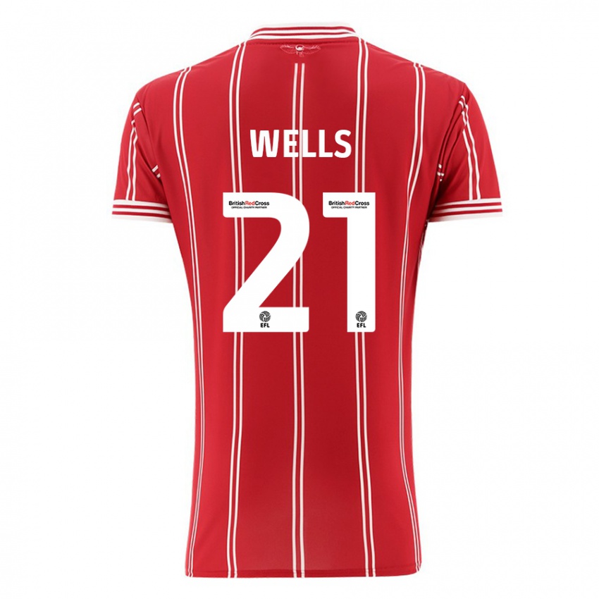 Herren Nahki Wells #21 Rot Heimtrikot Trikot 2023/24 T-Shirt Belgien