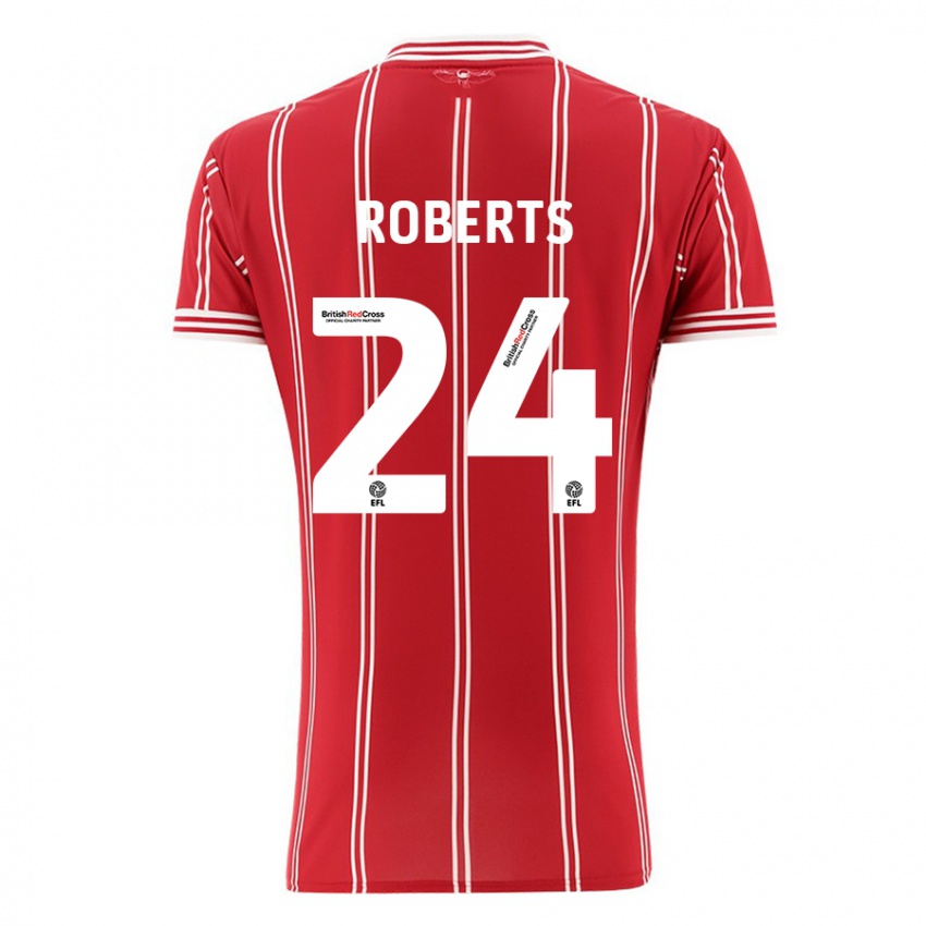 Herren Haydon Roberts #24 Rot Heimtrikot Trikot 2023/24 T-Shirt Belgien