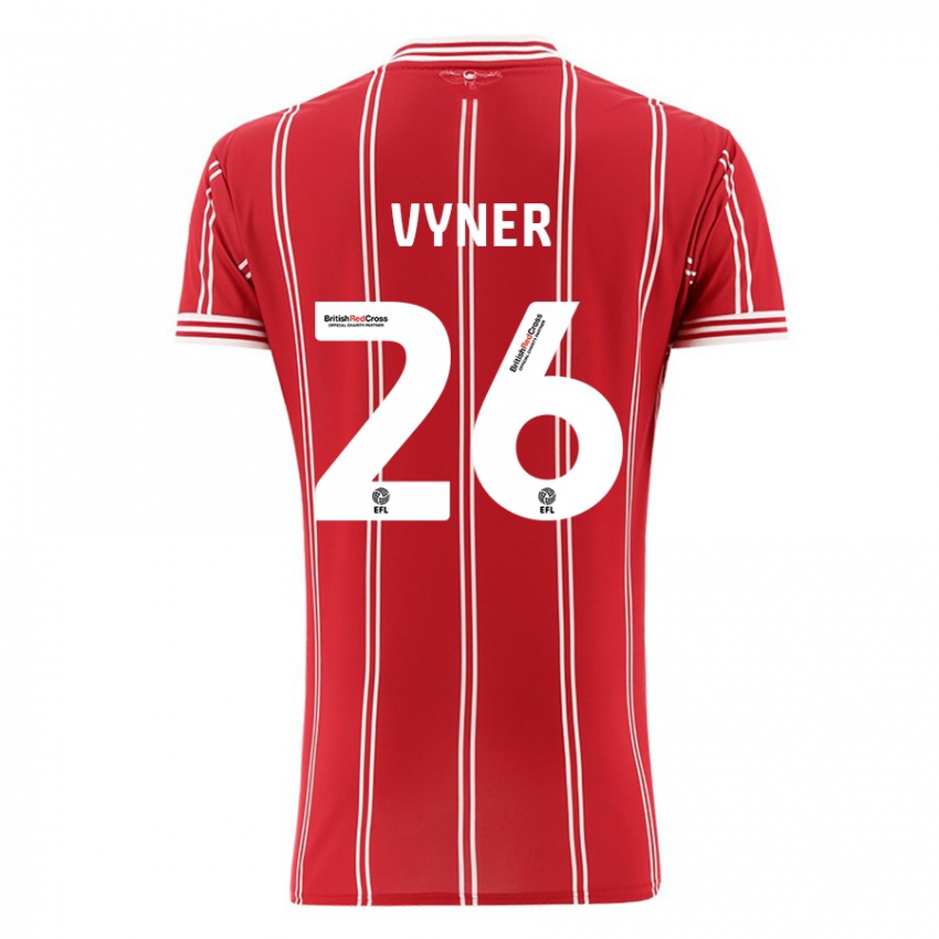 Herren Zak Vyner #26 Rot Heimtrikot Trikot 2023/24 T-Shirt Belgien