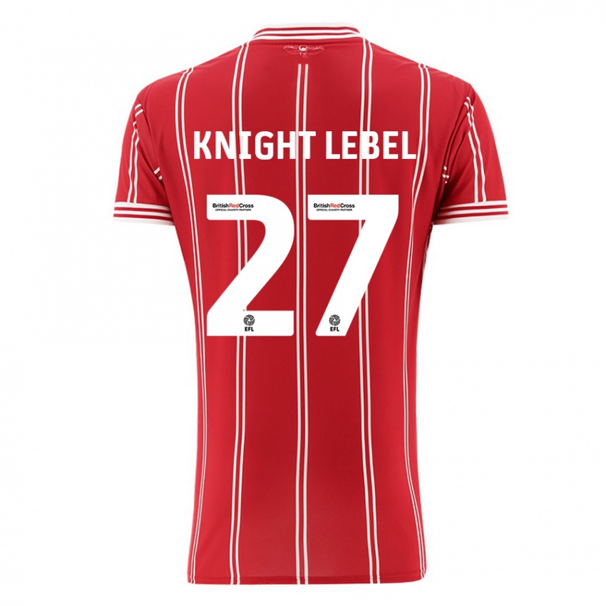 Herren Jamie Knight-Lebel #27 Rot Heimtrikot Trikot 2023/24 T-Shirt Belgien