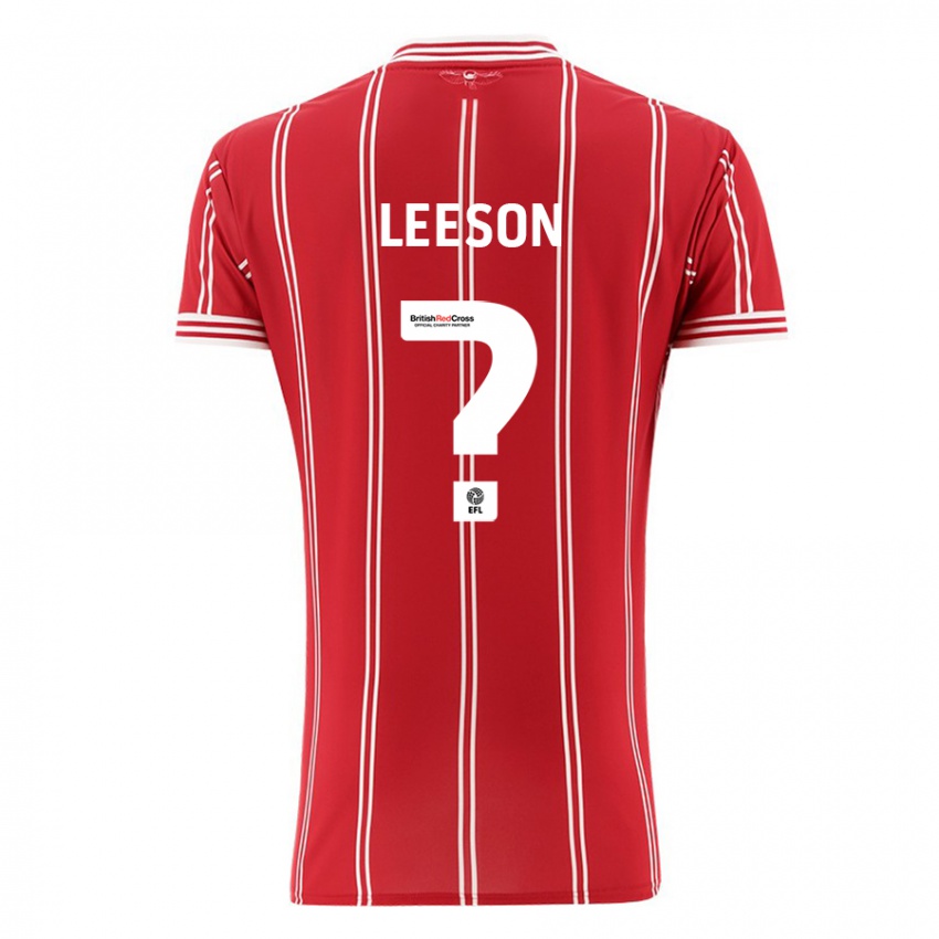 Herren Harry Leeson #0 Rot Heimtrikot Trikot 2023/24 T-Shirt Belgien