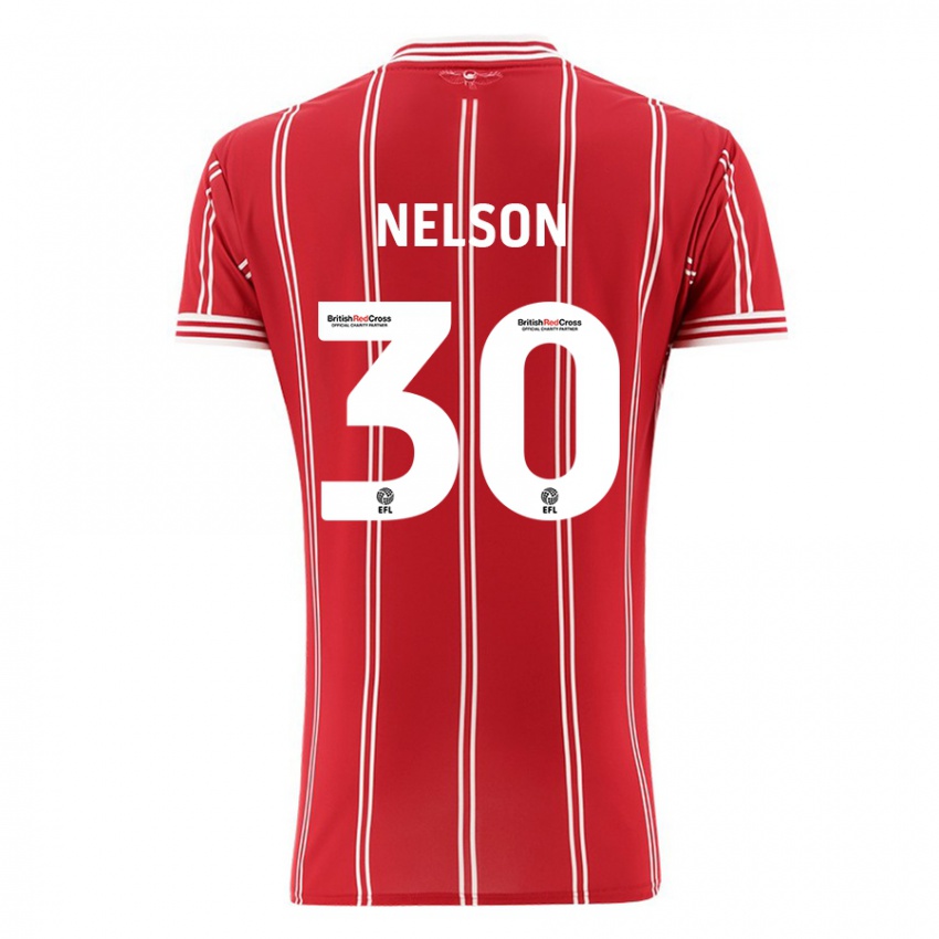 Herren Raekwon Nelson #30 Rot Heimtrikot Trikot 2023/24 T-Shirt Belgien