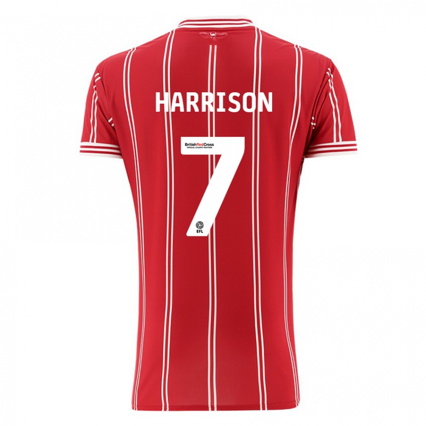 Herren Abi Harrison #7 Rot Heimtrikot Trikot 2023/24 T-Shirt Belgien