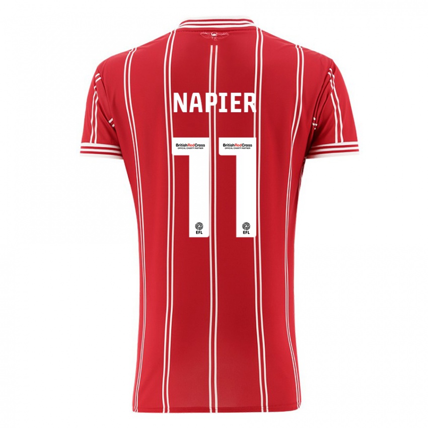 Heren Jamie-Lee Napier #11 Rood Thuisshirt Thuistenue 2023/24 T-Shirt België