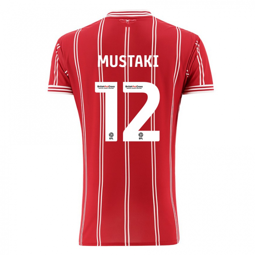 Herren Chloe Mustaki #12 Rot Heimtrikot Trikot 2023/24 T-Shirt Belgien