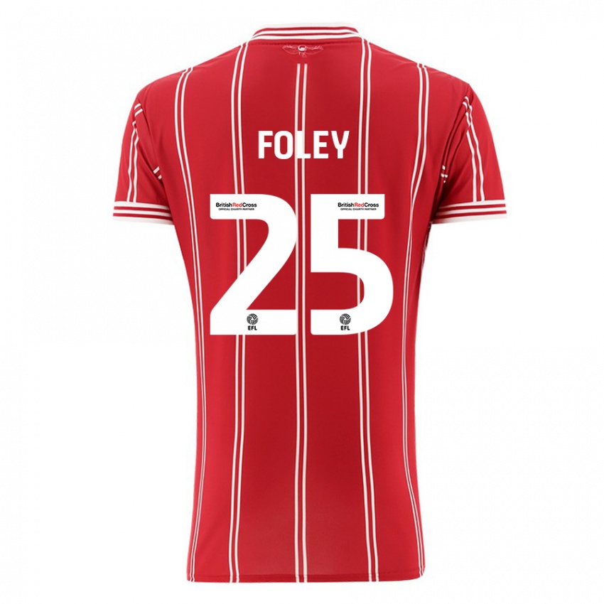 Herren Erin Foley #25 Rot Heimtrikot Trikot 2023/24 T-Shirt Belgien
