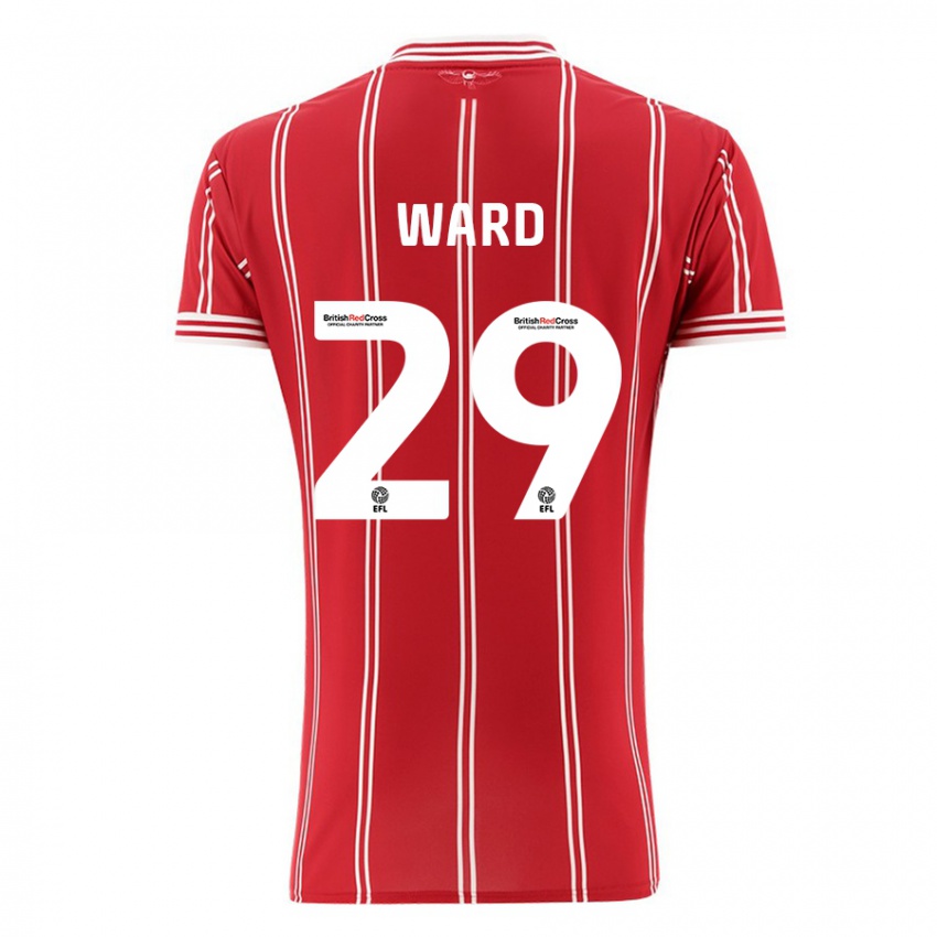 Heren Mari Ward #29 Rood Thuisshirt Thuistenue 2023/24 T-Shirt België