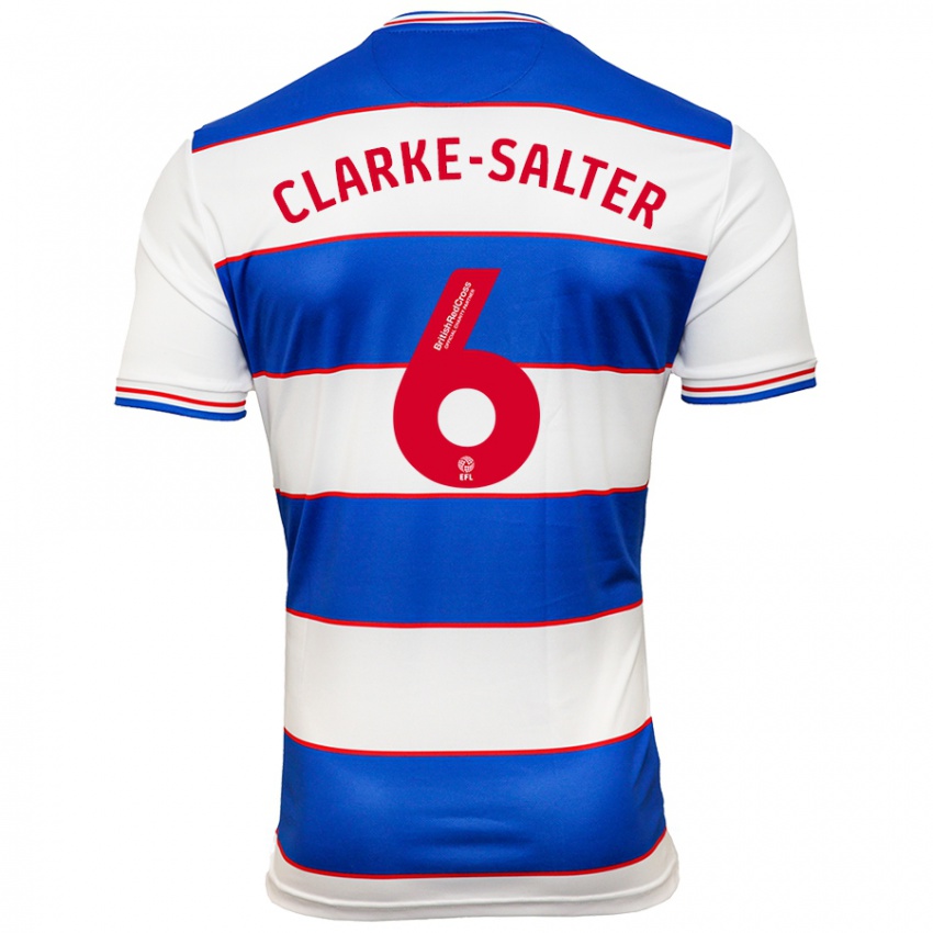 Heren Jake Clarke-Salter #6 Wit Blauw Thuisshirt Thuistenue 2023/24 T-Shirt België