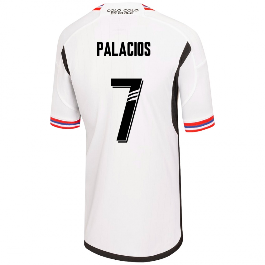 Homme Maillot Carlos Palacios #7 Blanc Tenues Domicile 2023/24 T-Shirt Belgique