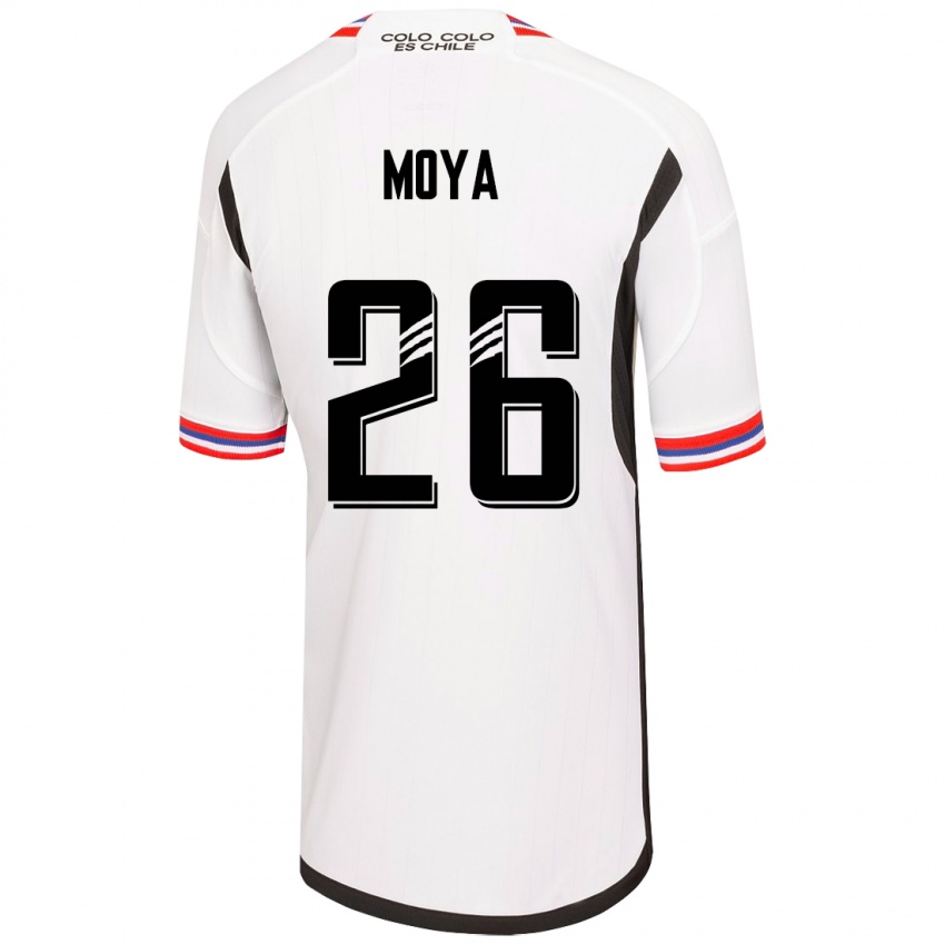 Homme Maillot Matías Moya #26 Blanc Tenues Domicile 2023/24 T-Shirt Belgique