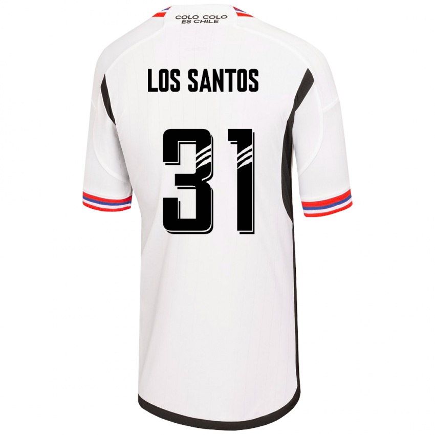 Homme Maillot Matías De Los Santos #31 Blanc Tenues Domicile 2023/24 T-Shirt Belgique