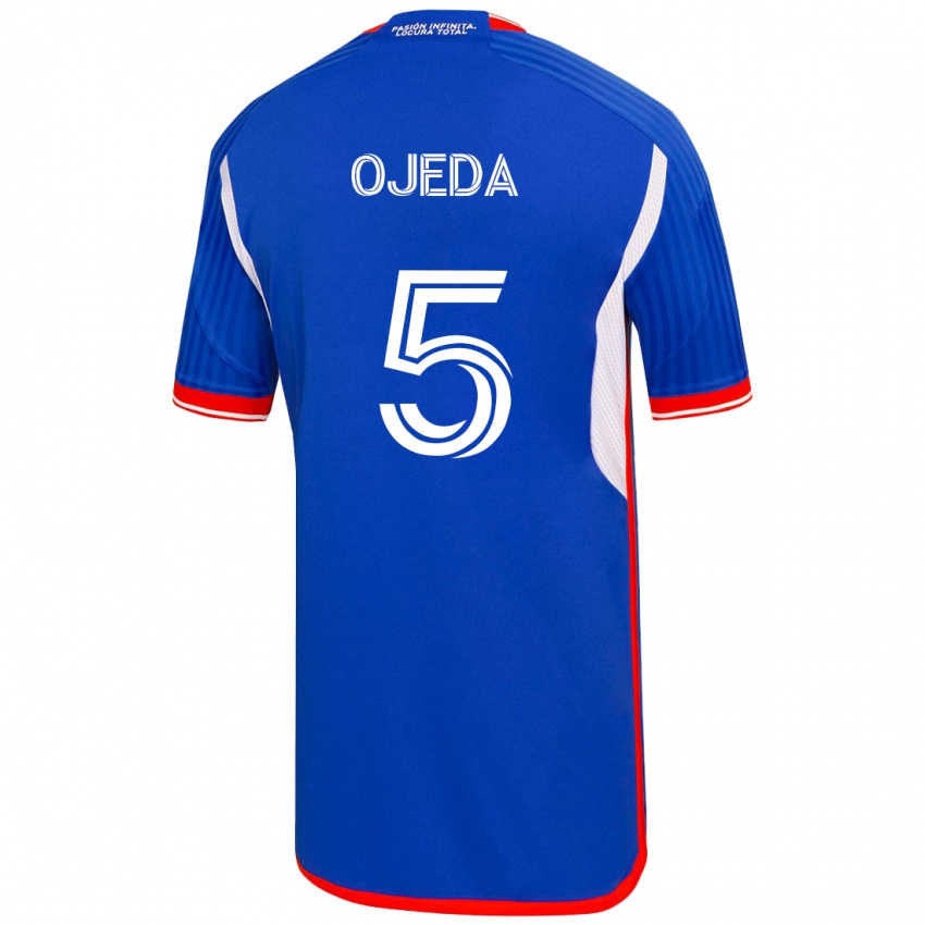 Heren Emmanuel Ojeda #5 Blauw Thuisshirt Thuistenue 2023/24 T-Shirt België
