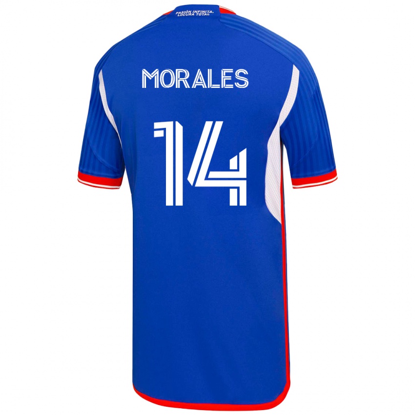 Heren Marcelo Morales #14 Blauw Thuisshirt Thuistenue 2023/24 T-Shirt België