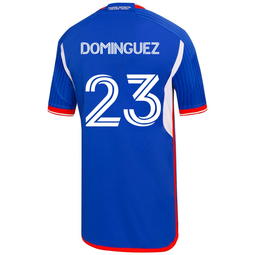 Homme Maillot Nery Dominguez #23 Bleu Tenues Domicile 2023/24 T-Shirt Belgique