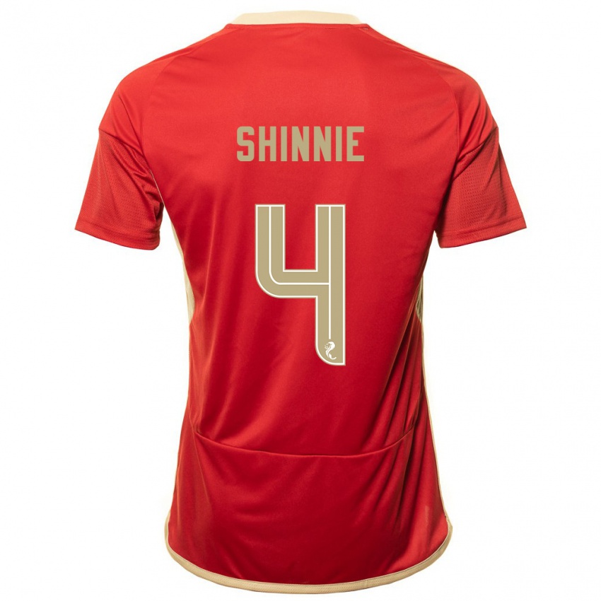 Heren Graeme Shinnie #4 Rood Thuisshirt Thuistenue 2023/24 T-Shirt België