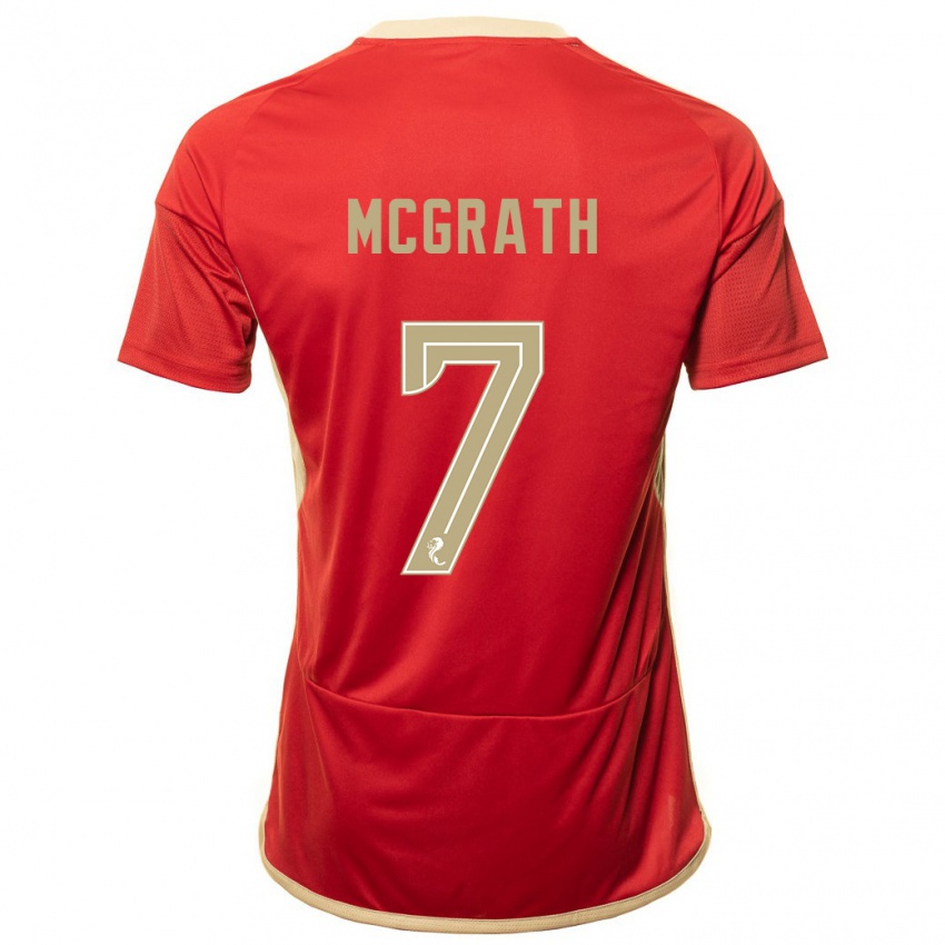Heren Jamie Mcgrath #7 Rood Thuisshirt Thuistenue 2023/24 T-Shirt België