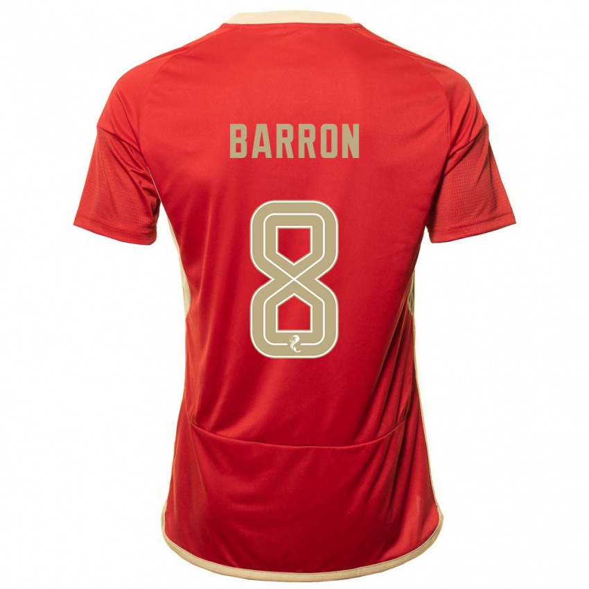 Heren Connor Barron #8 Rood Thuisshirt Thuistenue 2023/24 T-Shirt België