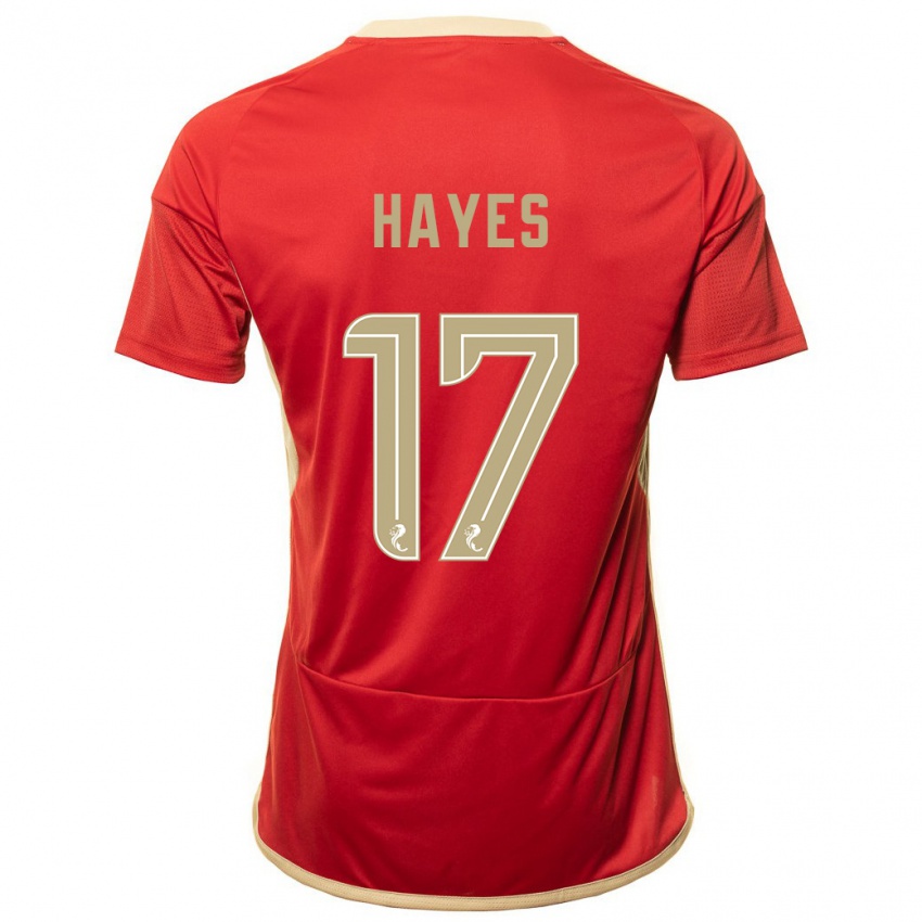 Heren Jonny Hayes #17 Rood Thuisshirt Thuistenue 2023/24 T-Shirt België