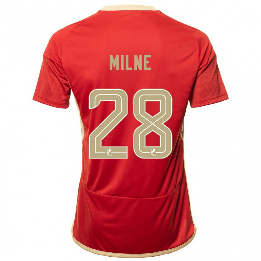 Heren Jack Milne #28 Rood Thuisshirt Thuistenue 2023/24 T-Shirt België