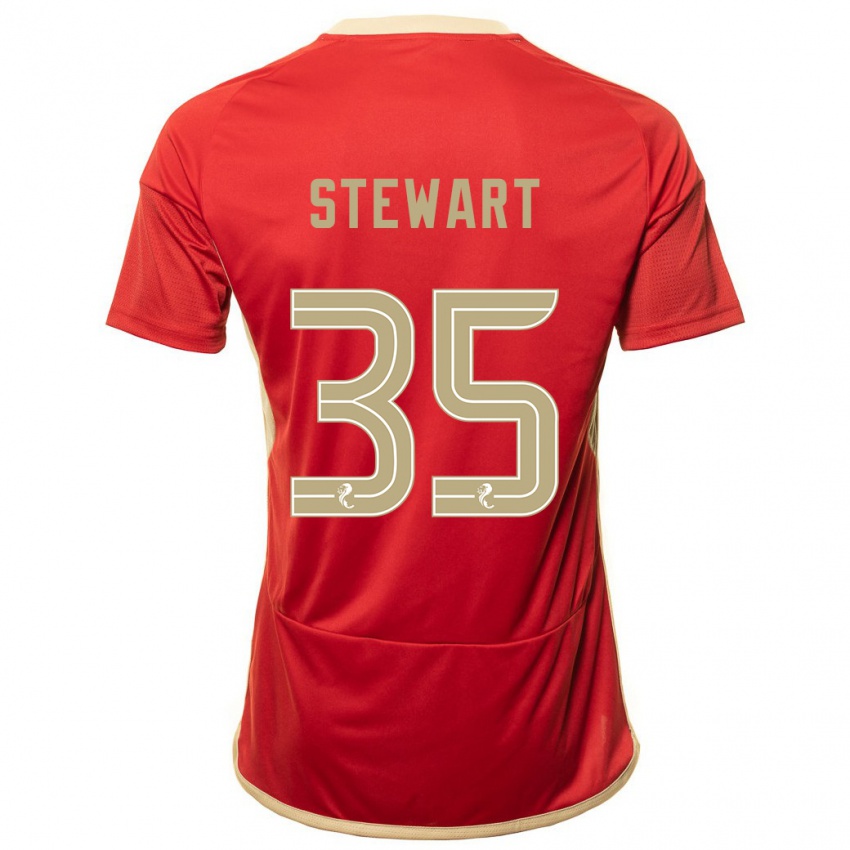 Heren Alfie Stewart #35 Rood Thuisshirt Thuistenue 2023/24 T-Shirt België