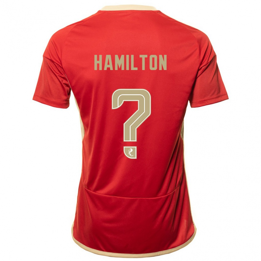 Heren Brendan Hamilton #0 Rood Thuisshirt Thuistenue 2023/24 T-Shirt België