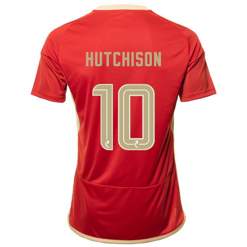 Heren Bayley Hutchison #10 Rood Thuisshirt Thuistenue 2023/24 T-Shirt België