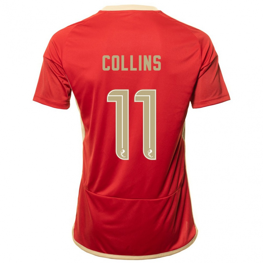 Heren Bailley Collins #11 Rood Thuisshirt Thuistenue 2023/24 T-Shirt België