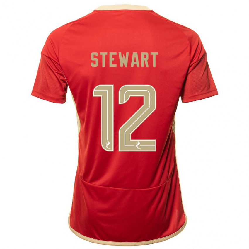 Heren Hannah Stewart #12 Rood Thuisshirt Thuistenue 2023/24 T-Shirt België