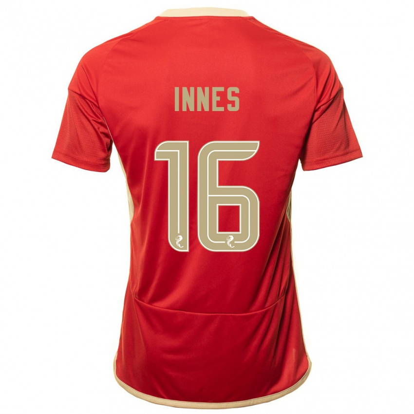 Heren Hannah Innes #16 Rood Thuisshirt Thuistenue 2023/24 T-Shirt België