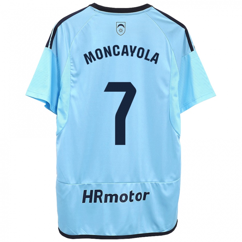 Heren Jon Moncayola #7 Blauw Uitshirt Uittenue 2023/24 T-Shirt België