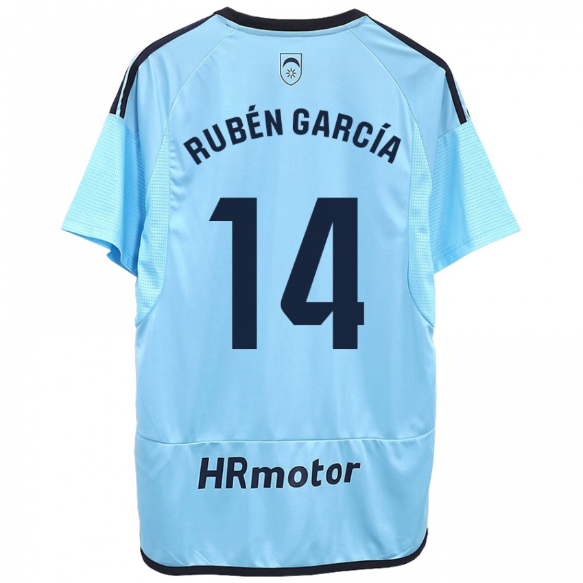 Heren Rubén García #14 Blauw Uitshirt Uittenue 2023/24 T-Shirt België