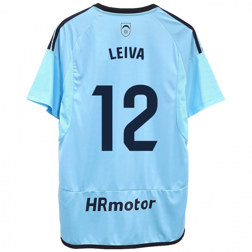 Heren Álvaro Leiva #12 Blauw Uitshirt Uittenue 2023/24 T-Shirt België