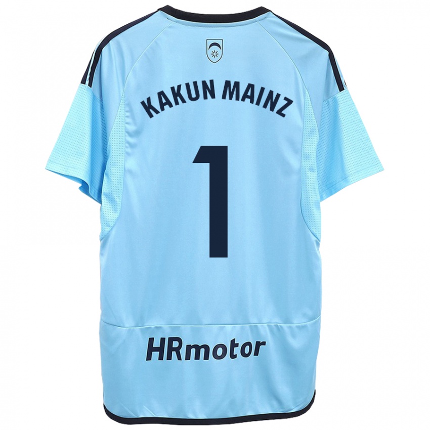 Heren Kakun Mainz #1 Blauw Uitshirt Uittenue 2023/24 T-Shirt België