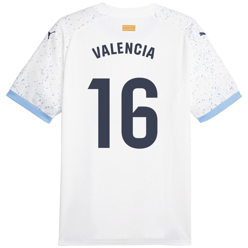 Heren Carla Valencia #16 Wit Uitshirt Uittenue 2023/24 T-Shirt België