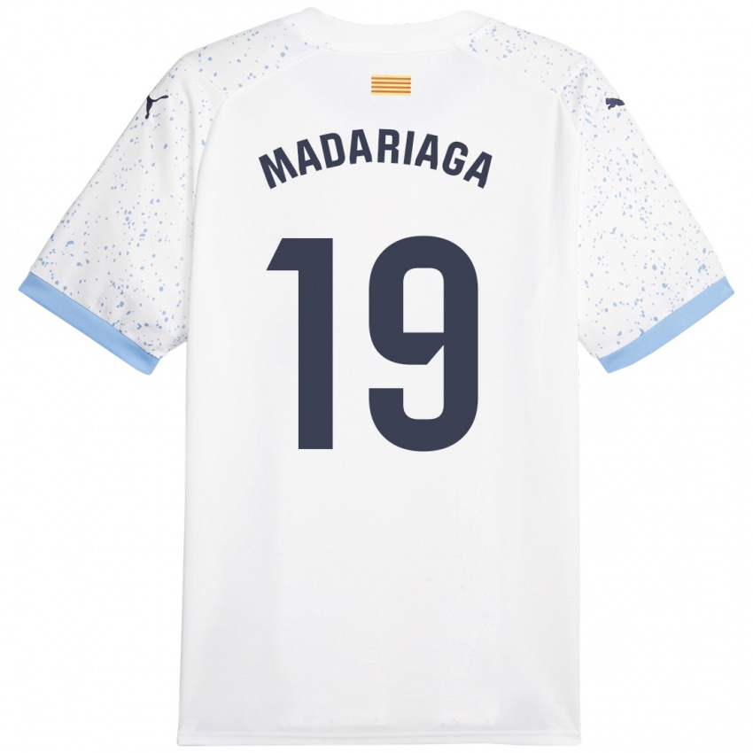 Herren Génesis Madariaga #19 Weiß Auswärtstrikot Trikot 2023/24 T-Shirt Belgien