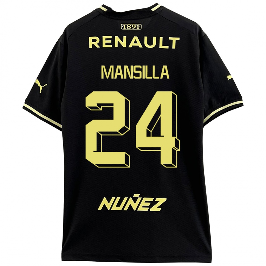 Heren Brian Mansilla #24 Zwart Uitshirt Uittenue 2023/24 T-Shirt België