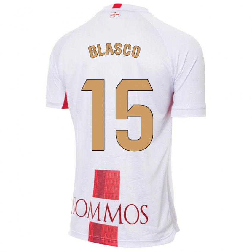 Heren Jeremy Blasco #15 Wit Uitshirt Uittenue 2023/24 T-Shirt België