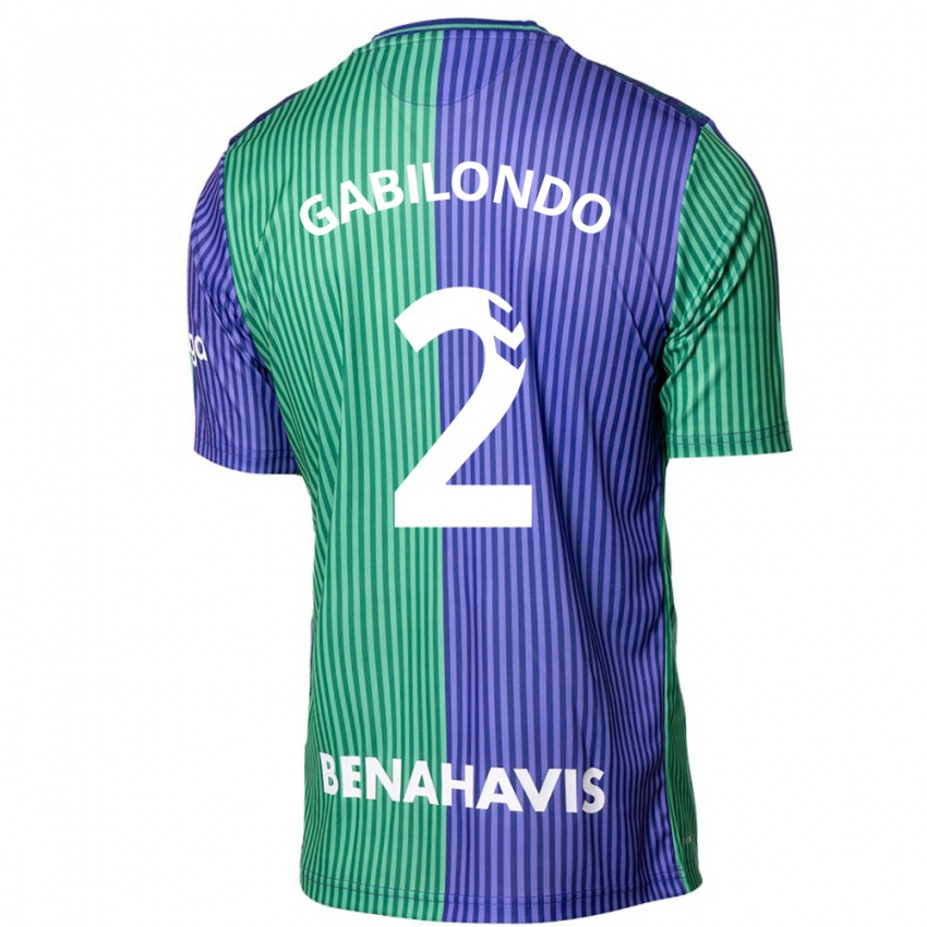 Heren Jokin Gabilondo #2 Groen Blauw Uitshirt Uittenue 2023/24 T-Shirt België