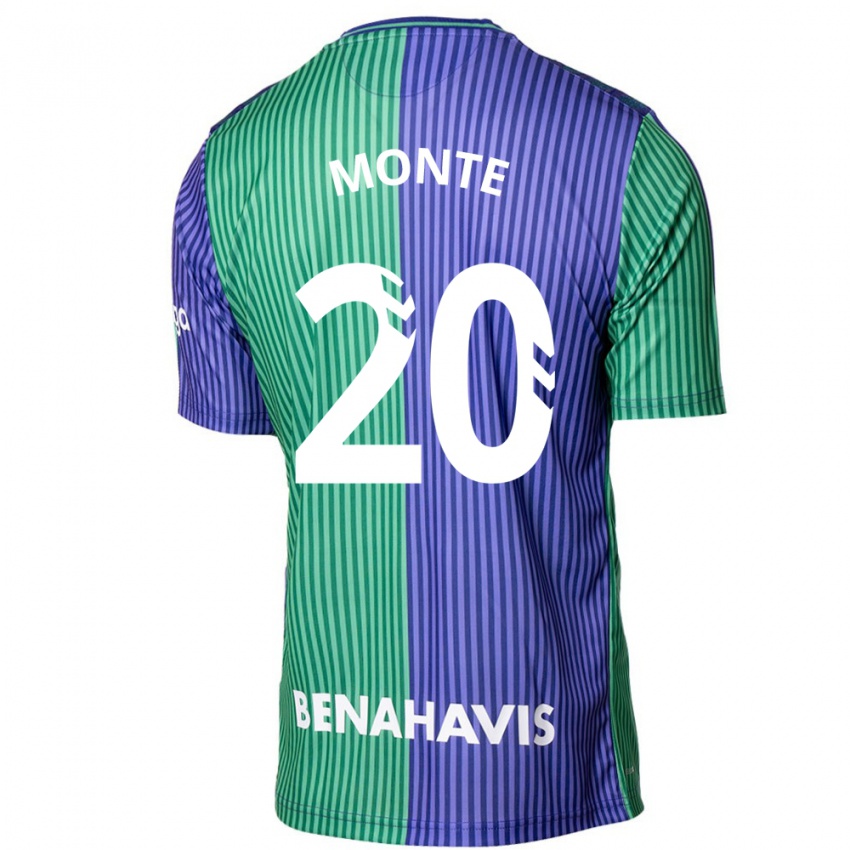 Heren Nélson Monte #20 Groen Blauw Uitshirt Uittenue 2023/24 T-Shirt België