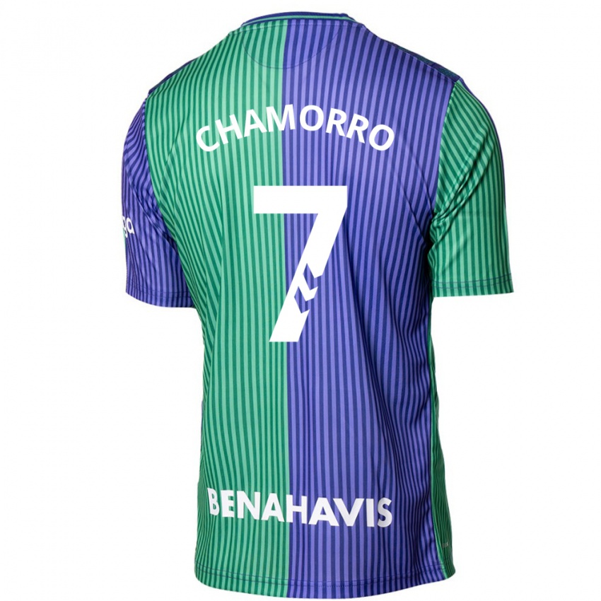 Heren Alexis Chamorro #7 Groen Blauw Uitshirt Uittenue 2023/24 T-Shirt België