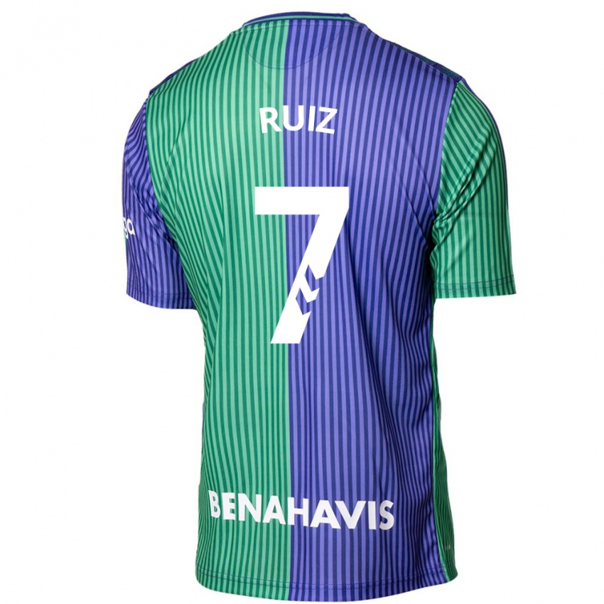 Heren María Ruiz #7 Groen Blauw Uitshirt Uittenue 2023/24 T-Shirt België