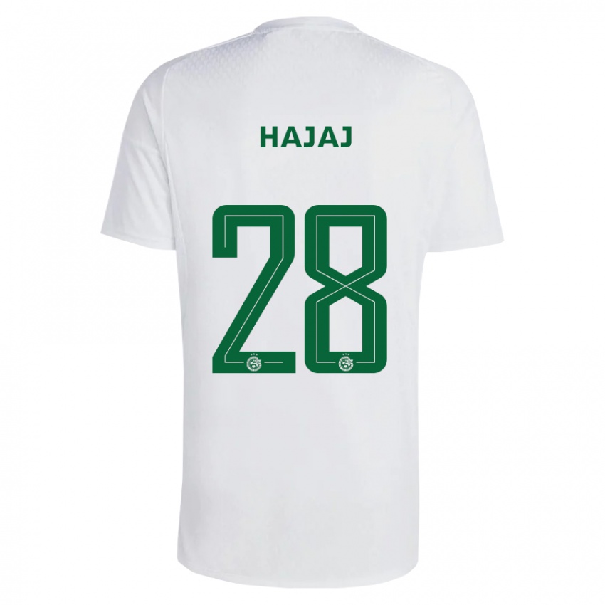 Heren Ilay Hajaj #28 Groen Blauw Uitshirt Uittenue 2023/24 T-Shirt België